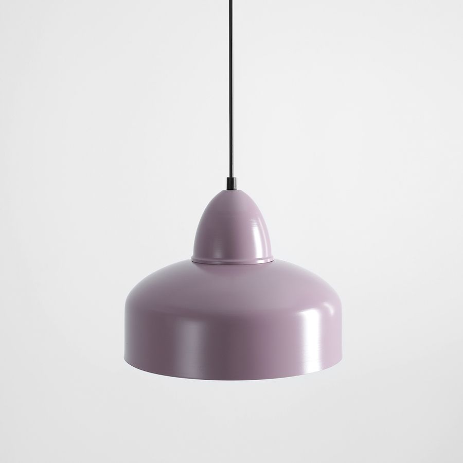 Fioletowa lampa wisząca Como z nowoczesnym, kompaktowym kloszem z limitowanej kolekcji Artera Colours
