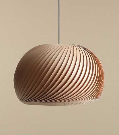 Duża wisząca lampa Nature Dark XL z brązowym abażurem w kształcie kulistej rozety