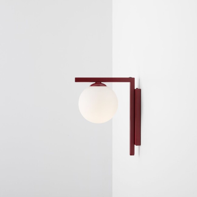 Nowoczesna, czerwona lampa ścienna Zac