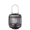 Czarna boho lampa stołowa Mathias z bambusa