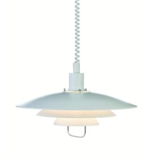 Regulowana lampa wisząca Kirkenes w białym kolorze