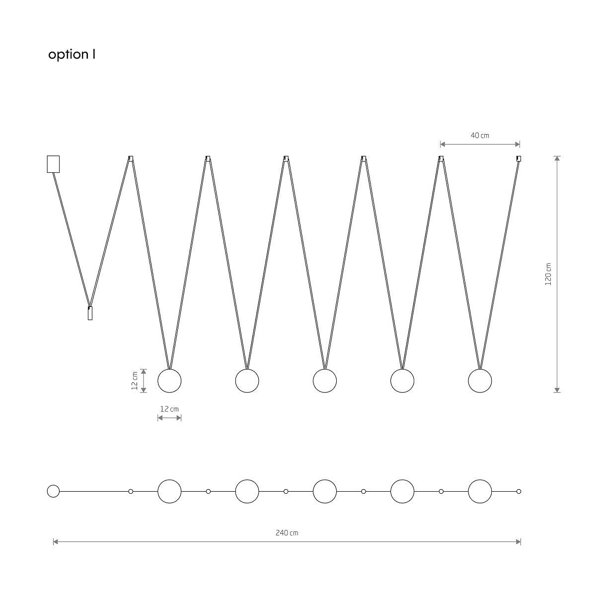 Nowoczesny wiszący model Sling V – idealny nad kuchenny blat