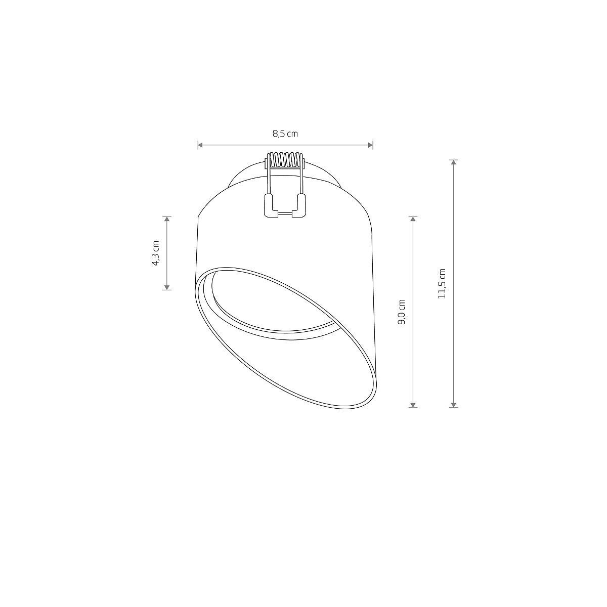 Czarna podtynkowa lampa Hvar – idealna do przedpokoju