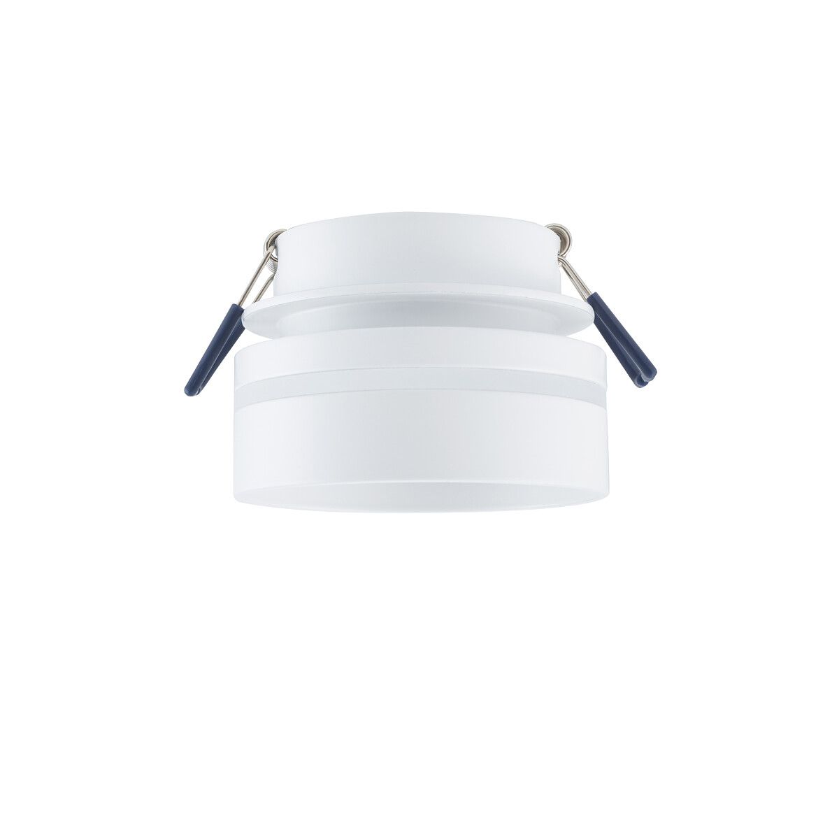 Biała podtynkowa lampa Mljet, idealna do gabinetu