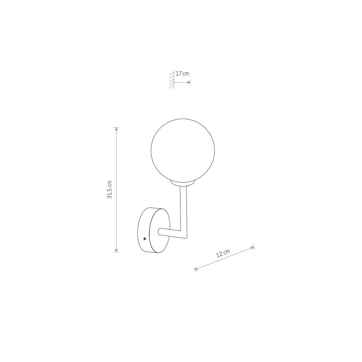 Stylowy kinkiet Agave o klasie szczelności IP44, idealny do łazienki