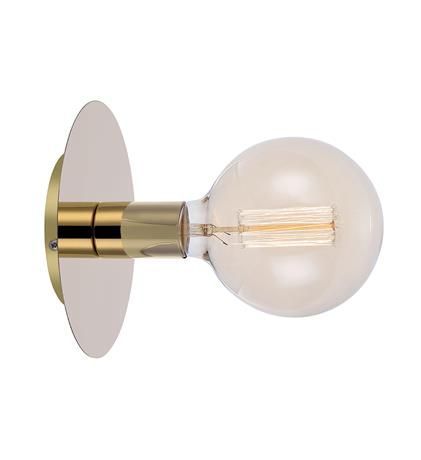 Nowoczesny złoty kinkiet lub lampa sufitowa Disc