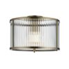 Lampa sufitowa Ridgeton z żebrowanego szkła, idealna do przedpokoju