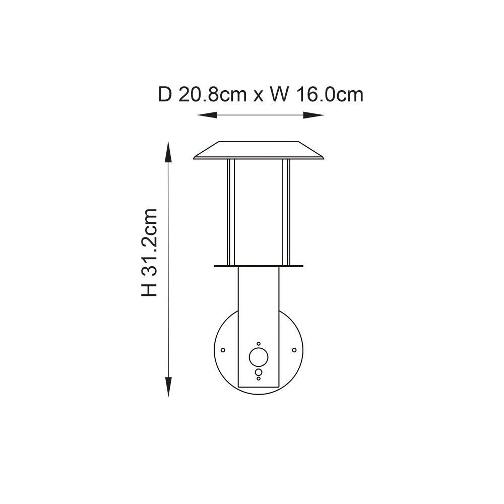 Kinkiet solarny Tarrow - IP44, przed drzwi wejściowe