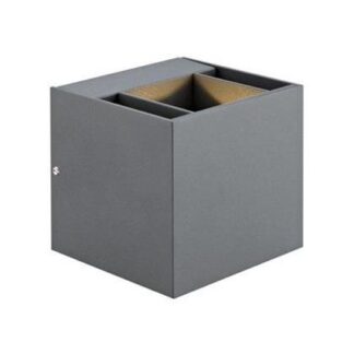 Szary kinkiet Argos o stopniu ochrony IP44 z możliwością regulacji