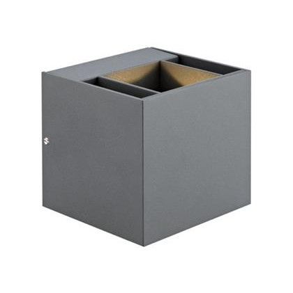 Szary kinkiet Argos o stopniu ochrony IP44 z możliwością regulacji