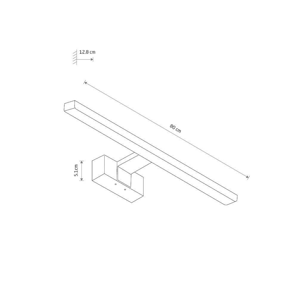 Biały kinkiet Cezanne L z wbudowanym oświetleniem LED o barwie 3000K