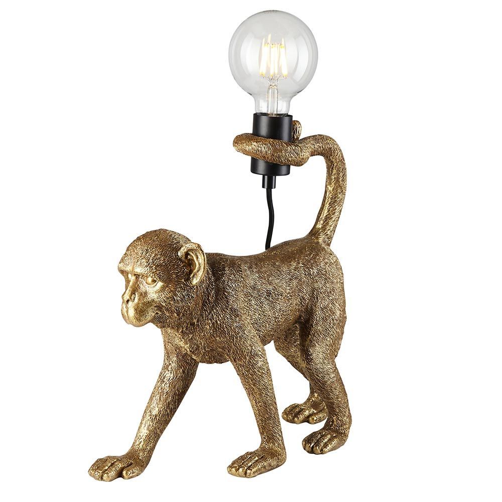Złota stołowa lampa Capuchin idealna do salonu