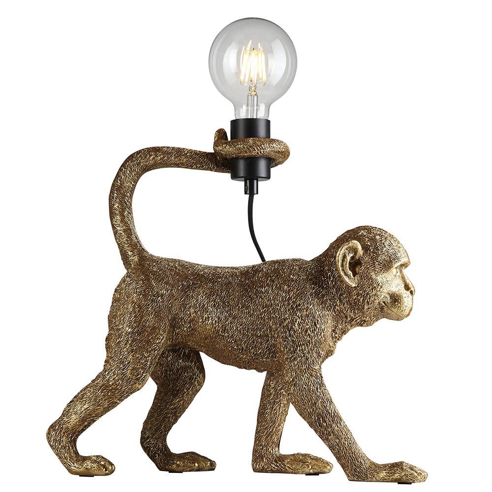 Złota stołowa lampa Capuchin idealna do salonu