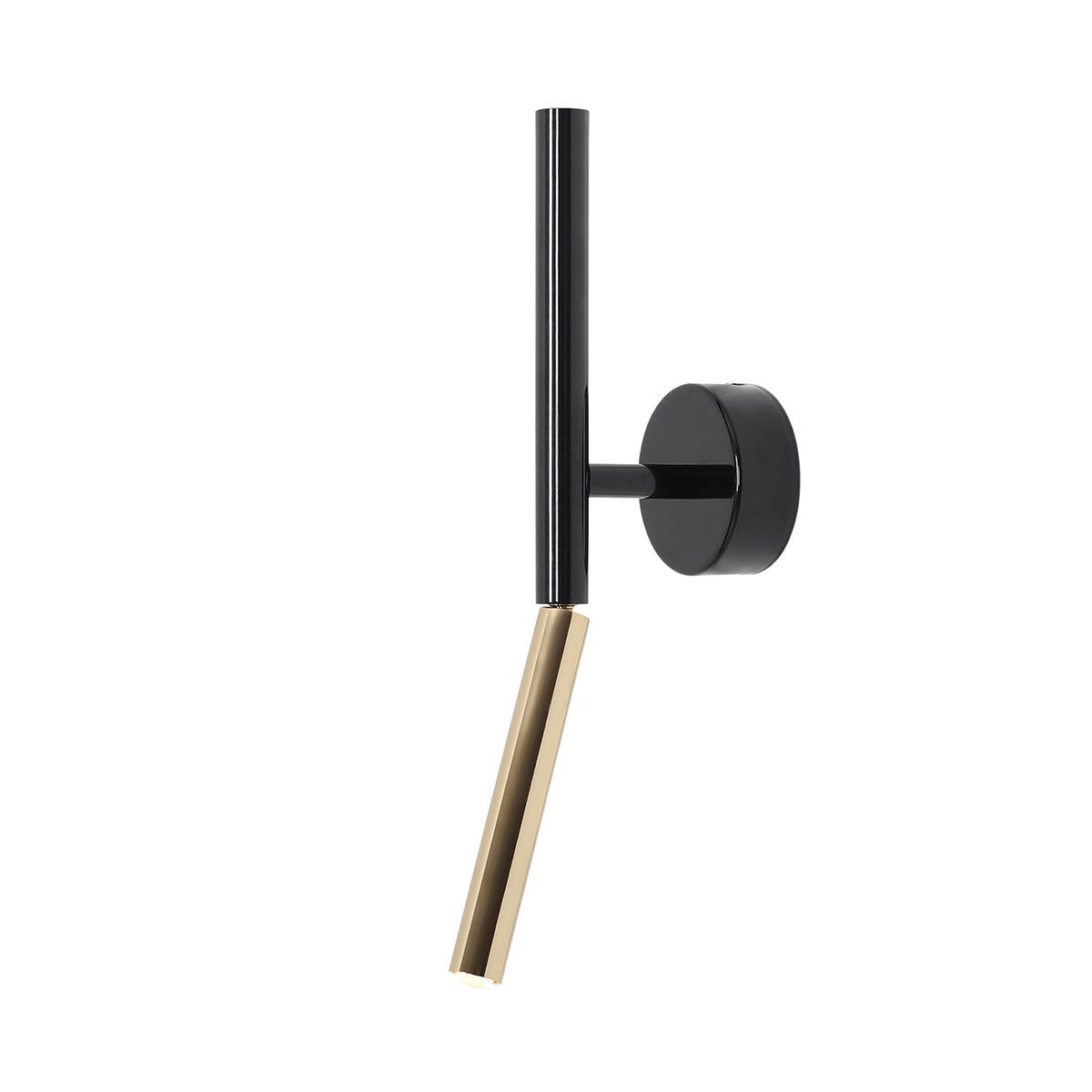 Stylowy kinkiet Stick w czarno-złotej kolorystyce