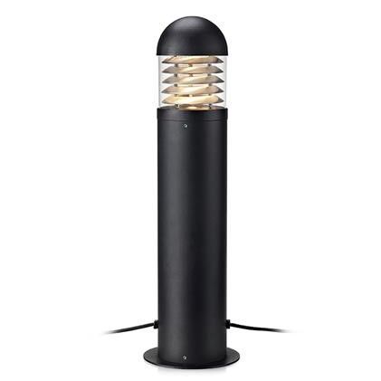 Czarny nowoczesny słupek ogrodowy Garden 24 z oświetleniem LED 6W i klasą szczelności IP44