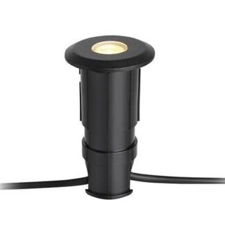 Czarne oczko Garden 24 - 6mm do montażu w podłożu, odporne na warunki atmosferyczne (IP44)