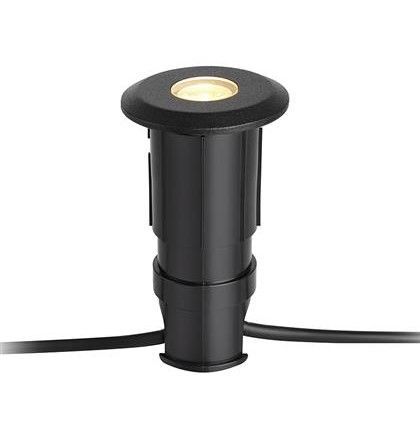 Czarne oczko Garden 24 - 6mm do montażu w podłożu, odporne na warunki atmosferyczne (IP44)