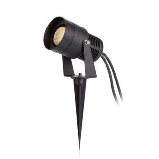 Czarny regulowany reflektor ogrodowy Garden 24 – 15W