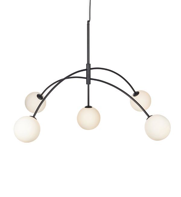 Wisząca lampa Heaven z szklanymi kulami