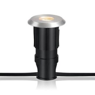 Srebrne wpuszczane oczko LED Garden 24 o mocy 1W i klasie szczelności IP44