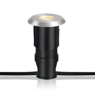 Srebrna wpuszczana oprawa Garden 24 – 6W LED o klasie szczelności IP44