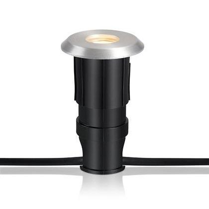 Srebrna wpuszczana oprawa Garden 24 – 6W LED o klasie szczelności IP44