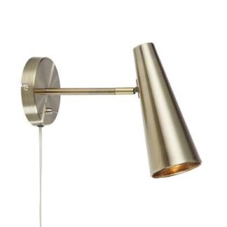 Złoty kinkiet Peak z włącznikiem w podstawie