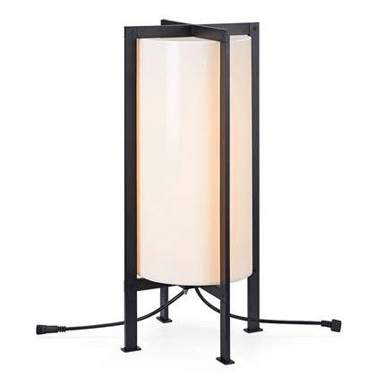 Stojąca lampa Garden 24 z czarną ramą o wysokości 54 cm i klasie szczelności IP44