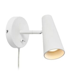 Biały kinkiet Crest z możliwością regulacji klosza