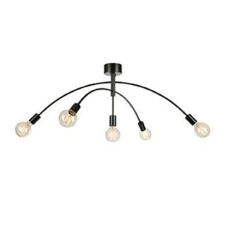 Czarna lampa sufitowa Crux w stylu art deco