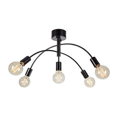 Czarna lampa sufitowa Cygnus z metalowymi ramionami