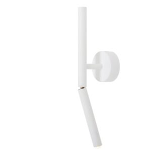Regulowana biała lampa ścienna Stick