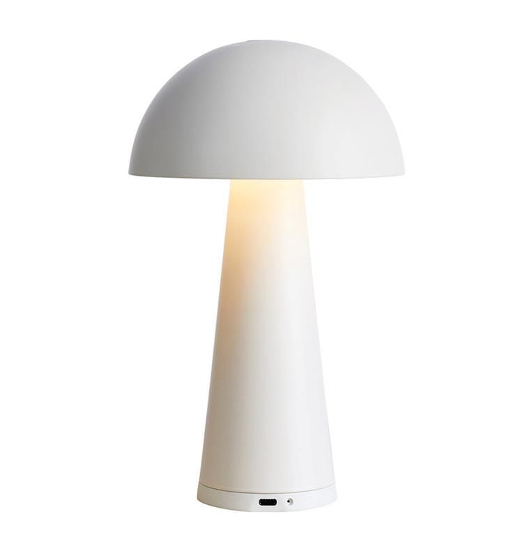 Mobilna lampa Fungi w matowej bieli