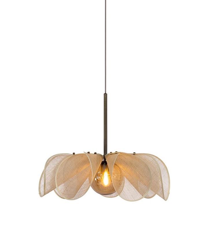 Wisząca lampa Styrka z włókna bananowego