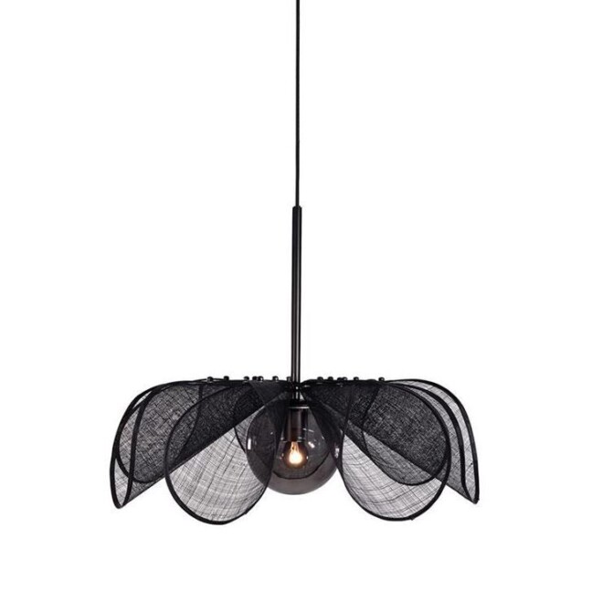 Czarna wisząca lampa Styrka, idealna nad stół