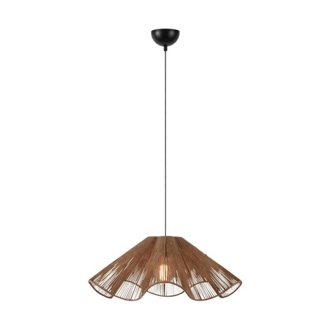 Lampa wisząca Nami - jutowy klosz do gabinetu