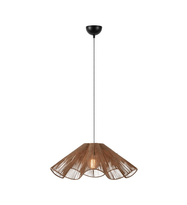Lampa wisząca Nami - jutowy klosz do gabinetu