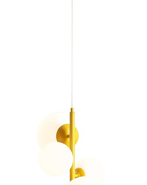 Wisząca lampa Bloom 4 w kolorze musztardowym