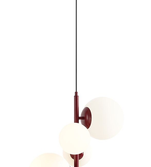 Wisząca lampa Bloom 4 w kolorze czerwonego wina