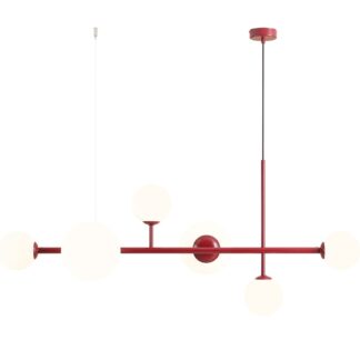 Wisząca lampa Dione 6 w kolorze Red Wine