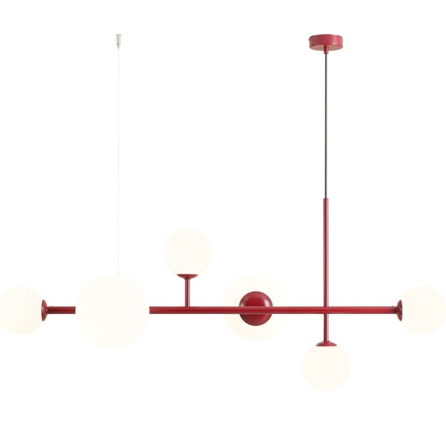 Wisząca lampa Dione 6 w kolorze Red Wine