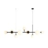 Wisząca lampa Dione 9 w kolorze czarnym, idealna do salonu