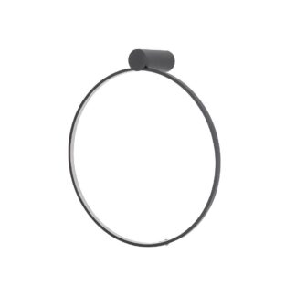 Czarna lampa sufitowa lub kinkiet Circolo, idealna do łazienki