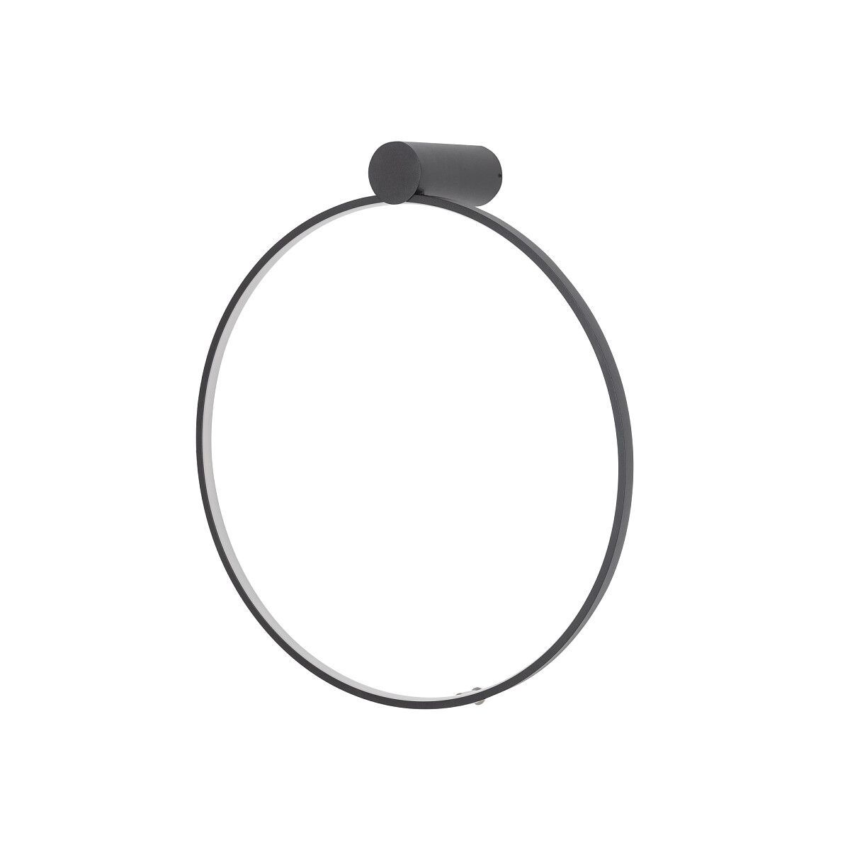 Czarna lampa sufitowa lub kinkiet Circolo, idealna do łazienki