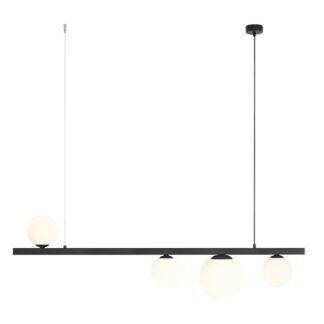 Wisząca lampa Garda 4 z czarną podstawą