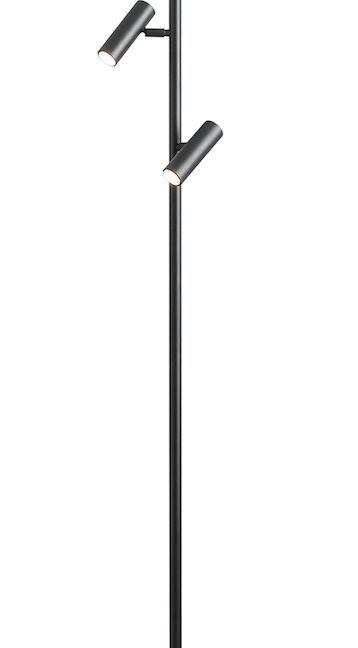 Stojąca lampa Trevo w całości czarna