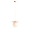 Duża, wisząca lampa Loop Coral w kształcie dysku