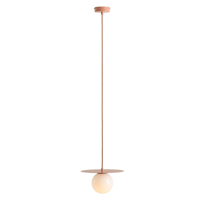 Mała wisząca lampa Loop Coral w subtelnym stylu