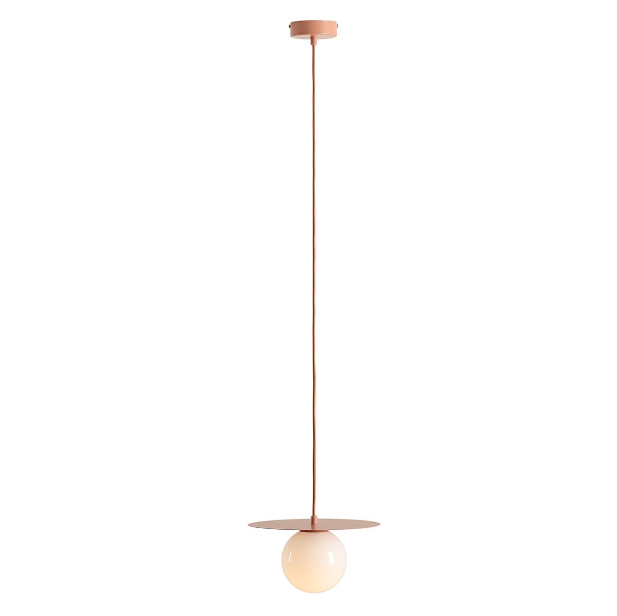 Mała wisząca lampa Loop Coral w subtelnym stylu