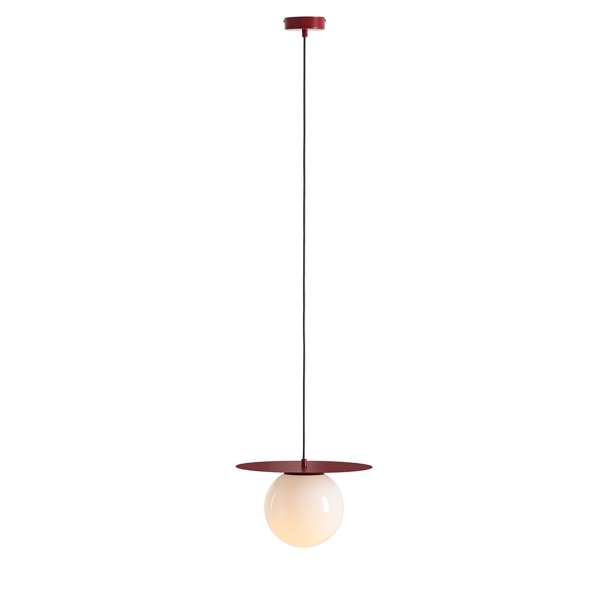 Wisząca lampa Loop w kolorze czerwonego wina